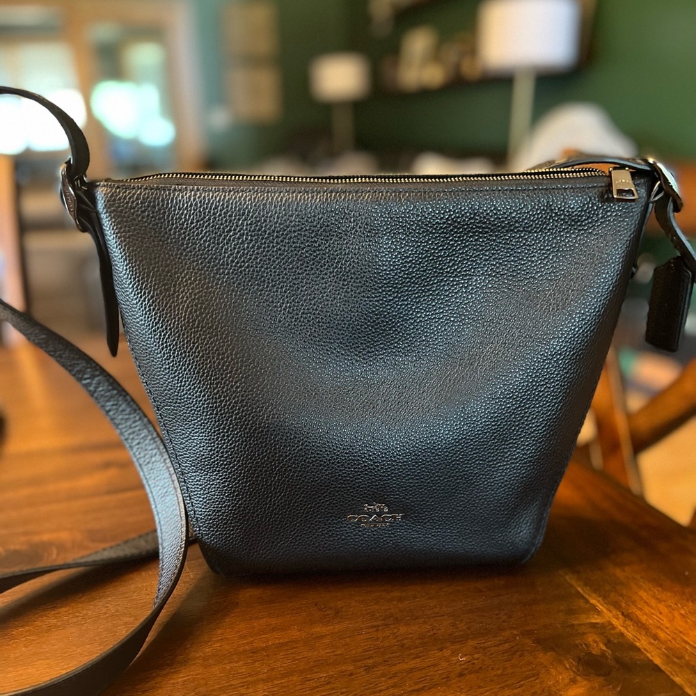 COACH Crossbody Dufflette in Refined Leather, used once.  Perfect condition.
